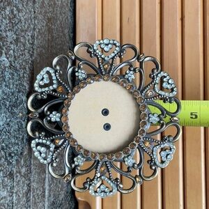 Delicate rhinestone and metal picture frame